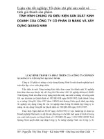 TÌNH HÌNH CHUNG VÀ ĐIỀU KIỆN SẢN XUẤT KINH DOANH CỦA CÔNG TY CỔ PHẦN XI MĂNG VÀ XÂY DỰNG QUẢNG NINH