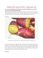 Những món càng ăn nhiều 