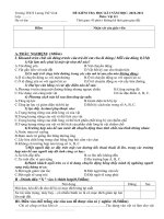 Đề kiểm tra VL 8 HKI rat hay