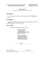 đề và đáp án thi học kì I