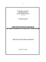 Nghiên cứu mức độ hài lòng của khách hàng với dịch vụ đăng ký kinh doanh của sở kế hoạch và đầu tư thành phố đà nẵng 