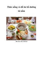 Thức uống và đồ ăn bổ dưỡng từ nấm