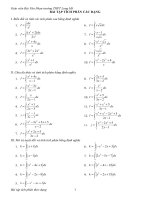 Gián án BÀI TẬP NGUYÊN HÀM THEO DẠNG