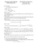 Đề kiểm tra HKI - Toán 11(Đm)