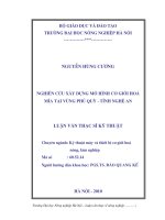 Luận văn nghiên cứu xây dựng mô hình cơ giới hoá mía tại vùng phủ quỳ tỉnh nghệ an 