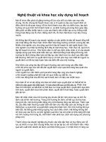 Nghệ thuật và khoa học xây dựng kế hoạch