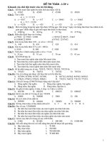 Tài liệu De trac nghiem toan 4