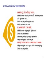 KE TOAN QUAN TRI - DU TOAN NGAN SACH 