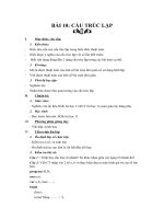 Bài giảng bài 10: cấu trúc lặp