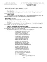 Gián án ĐÊ THI THỬ RẤT CHẤT LƯỢNG