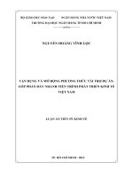 Vận dụng và mở rộng phương thức TTDA, góp phần đẩy nhanh tiến trình phát triển kinh tế việt nam 