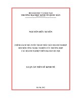 Chính sách nhà nước nhằm thúc đẩy doanh nghiệp đổi mới công nghệ nghiên cứu trường hợp các doanh nghiệp trên địa bàn hà nội 