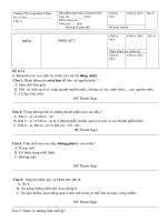 đề thi HKI khối 4