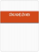 CÔNG NGHỆ LÊN MEN PHẦN II