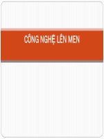 CÔNG NGHỆ LÊN MEN PHẦN II