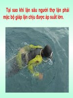 Bài giảng BÀI 8: ÁP SUẤT CHẤT LỎNG-BÌNH THÔNG NHAU