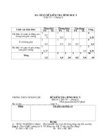 De kiẽm tra hoc ki 1 co ma tran va dap an