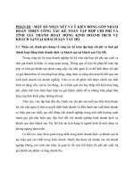 Một số nhận xột và ý kiến đúng gúp nhằm hoàn thiện cụng tỏc kế toỏn chi phớ và tớnh giỏ thành hoạt động kinh doanh dịch vụ khỏch sạn tại khỏch sạn Tõy Hồ.