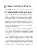 HOÀN THIỆN KẾ TOÁN NGHIỆP VỤ BÁN DỊCH VỤ DU LỊCH TẠI CÔNG TY CỔ PHẦN DU LỊCH VÀ THƯƠNG MẠI THAN VIỆT NAM