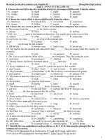 DE CUONG ON TAP LOP 10 THEO UNIT