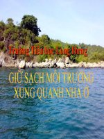 Giữ sạch môi trường xung quanh nhà ở