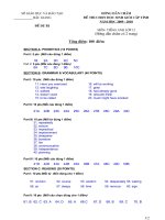 Dap an de du bi Bac Giang 09/10