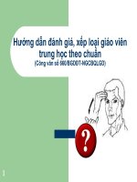 Tài liệu Đánh giá xếp loại GV theo chuẩn