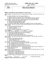 Tài liệu ĐỀ KIỂM TRA HỌC KỲ I - VẬT LÝ 8