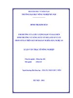 Ảnh hưởng của liều lượng đạm và kali đến sinh trưởng và năng suất cỏ mulato II và cỏ ubon stylo trên đất đỏ bazan nghĩa đàn, nghệ an 