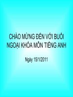 Bài giảng Olympic Tiếng Anh