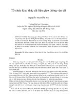 Tổ chức khai thác dữ liệu giao thông vận tải