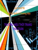 THƯƠNG HIỆU THỜI TRANG THÁI TUẤN 