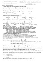 Tài liệu Đề KT học kì I Toan7
