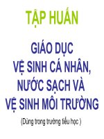 vệ sinh cá nhân vệ sinh môi trường