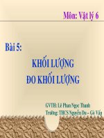 Khoi luong - Do khoi luong