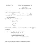 Kiểm tra HKI& đáp án Toán 10./.