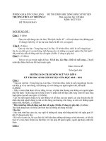 Tài liệu ĐỀ THI HỌC SINH GIỎI MÔN NGỮ VĂN KHỐI 8 (ĐỀ THAM KHẢO)