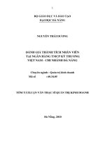 Đánh giá thành tích nhân viên tại ngân hàng TMCP kỹ thương việt nam   chi nhánh đà nẵng 