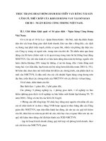 Thực trạng hoạt động đảm bảo tiền vay bằng tài sản cầm cố, thế chấp của khách hàng vay tại Sở giao dịch I - Ngân hàng Công thương Việt Nam