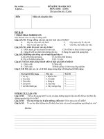 Bài giảng Đề - đáp án ktra học kỳ I - Sinh 6