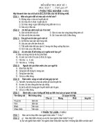 Tài liệu KT HK 1 Sinh 7