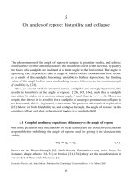 On angles of repose - bistability and collapse