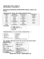 Wordform-Preposition-WH question - REVIEW HK1