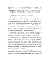 ĐẶC ĐIỂM LAO ĐỘNG- TIỀN LƯƠNG VÀ QUẢN LÝ LAO ĐỘNG, TIỀN LƯƠNG CỦA CÔNG TY CỔ PHẦN CÔNG NGHỆ ĐIỆN TỬ, CƠ KHÍ VÀ MÔI TRƯỜNG- EMECO