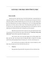 GIÁO DỤC CHO HỌC SINH TÍNH TỰ HỌC