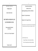 Phát triển sản phẩm du lịch tại thành phố đà nẵng 