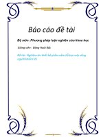 Phương pháp luận và nghiên cứu khoa học _ đề tài _ nghiên cứu thiết kế phần mềm hỗ trợ cuộc sống người khiếm thị   