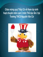 Bài soạn Chuyên đề SH Cụm chuyên môn lần 2 NVC