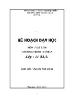 Tài liệu KHDH vật lí 11 - HK II - CB (HOT)
