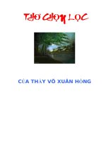 Bài giảng THƠ CHỌN LỌC-THẦY VÕ XUÂN HỒNG